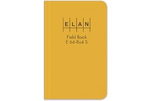 Elan Publishing Company E64-8x4S Sewn Field Surveying Book 4 ⅞ x 7 ¼ Yellow Stiff Cover (Pack of 6)