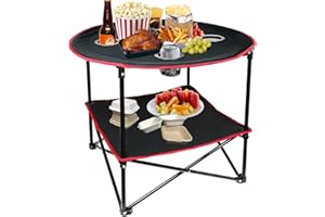 LESES Portable Folding Picnic Table Outdoor Camping Table with Storage Bag