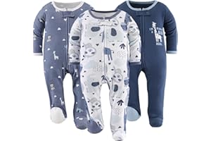 The Peanutshell Baby Boy Sleepers, Sleep and Play Baby Pajamas for Boys, Pjs, Newborn, 0-3, 3-6, 6-9 Months Infant Clothes