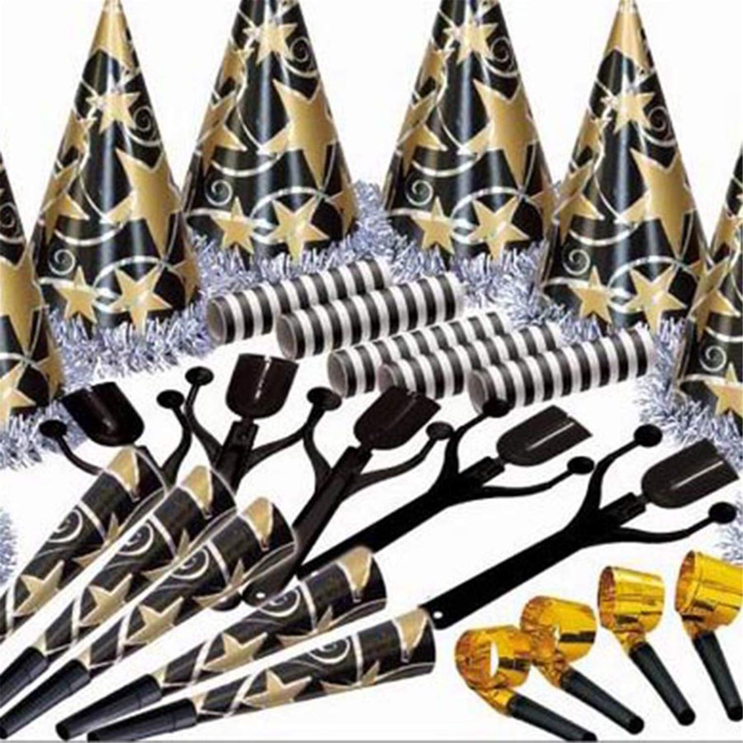 Pou Garcia 202.12 Assorted Cotillon Holographic 10 People, Black/Gold