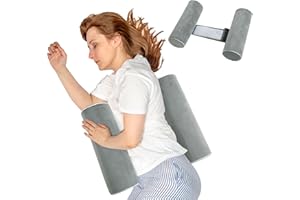 BALAPET Body Pillow for Side Sleeper Back Sleeper, Roll Cylinder Pillow for Better Sleep Breathing (Grey, Standard Size)