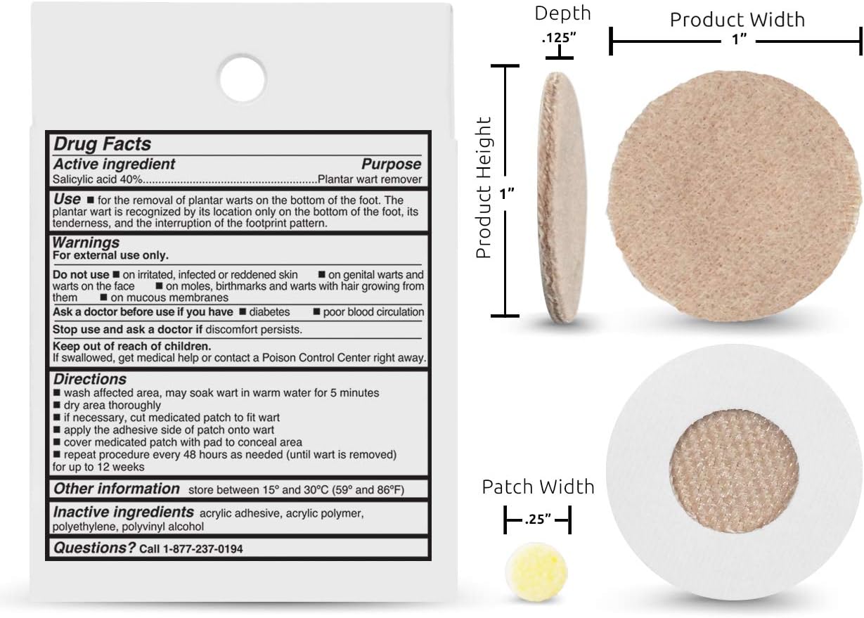 Comfort Zone Plantar Wart Remover Kit, Medicated Patches and Concealing Pads, 24 Count: Health & Personal Care