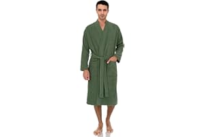 TowelSelections Mens Robe, Cotton Terry Cloth Bathrobe, Soft Bath Robe for Men