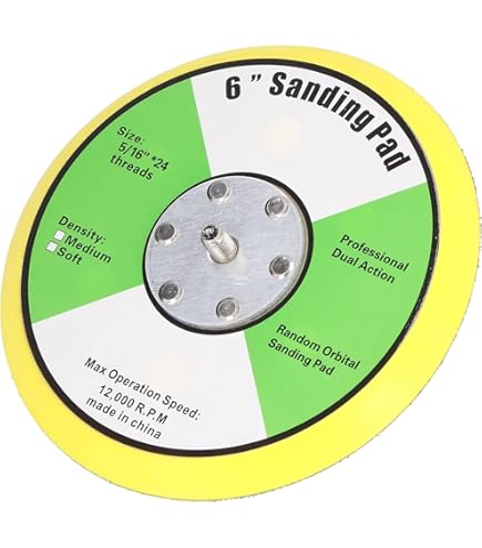 Uxcell 7" Hook And Loop Backing Pad - M14 Female Thread For Random Orbit Sanders & Polishers