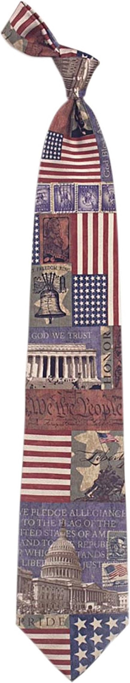 Eagles WingsMen's Finely Crafted Inspirational Necktie - In God We Trust