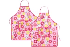 Casoty 2 Pack Kids Art Smocks, Waterproof Children Art Smock, Toddler Paint Smocks, Kids Art Aprons with Pocket for Age 2-6 Years