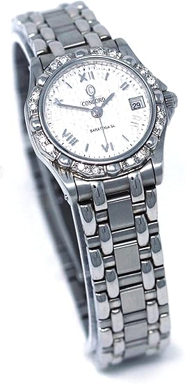 Amazon コンコルド Concord 腕時計 Saratoga All Stainless Steel Diamond Bezel Mozaic 並行輸入品 レディース腕時計 腕時計 通販