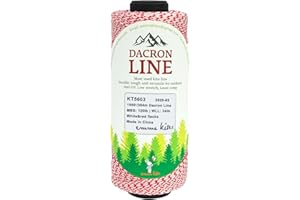 emma kites 120Lbs 1000Ft Braided Dacron Polyester String Spool Kite Line Mason Line