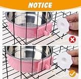 nuoshen 2 Pcs 2-in-1 Pet Crate Bowls 15cm 750ml Hanging Cage Water Bowls view 5