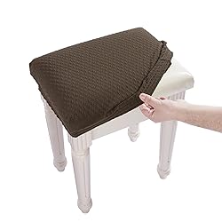 BUYUE Luxury Vanity Bench Stool Cover, (15"- 20") L
