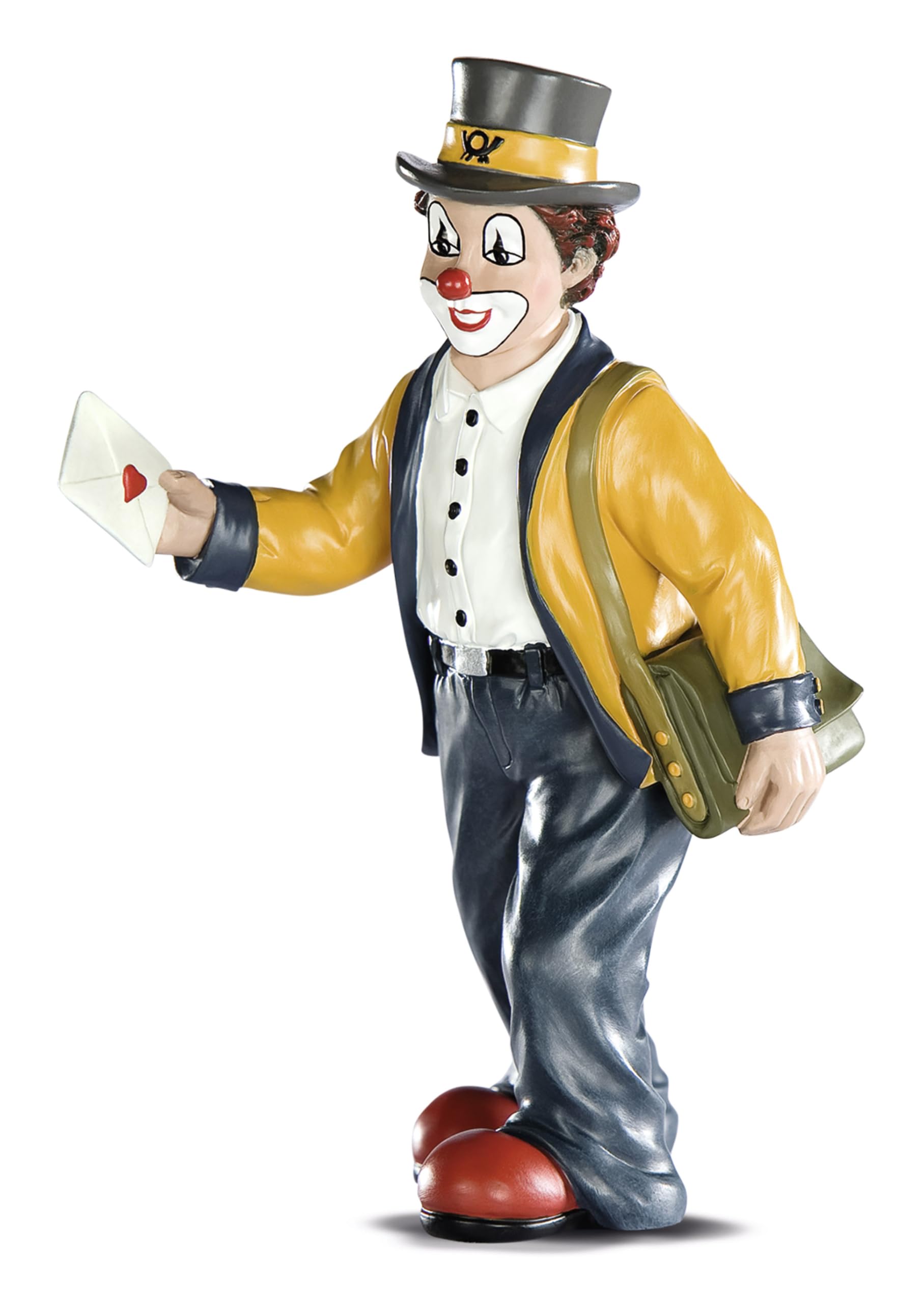 GILDE Gildeclown The Good News - Decorative Figurine and Collectible Handmade Height 16 cm