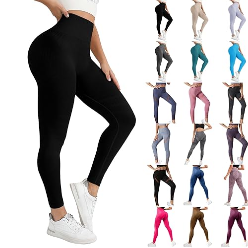 Leggings for Women UK High Waisted Gym Running Legging Workout Butt Lift SportsLeggings Womens Compression Leggings Anti Cellulite Slimming Sports Tights Yoga Pants for Women