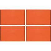 M METERXITY 4-Pack Solid Orange Flag Blank Patch, 3.1" x 2" Rectangular Embroidered Patches Pure Color DIY Flags for Clothing/Hats/Backpacks/Vests/Jackets/Garments DIY Crafts