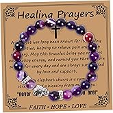 Wxiben Get Well Gifts for Women - Healing Prayers Bracelets Positive Strength Bracelet Inspirational After Surgery Self Care Gift Sympathy Feel Better Gift for Her Sister Friend Breast Cancer Survivor