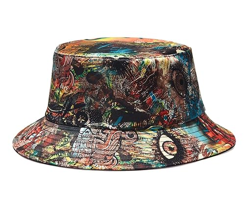 Sunset Beach Bucket Hat For Men Women,Packable Reversible Printed
