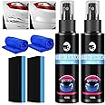 Car Scratch Repair Spray,Nano Car Scratch Remover for Deep Scratches,3 in 1 High Protection Quick Car Coating Spray,Car Scratches Repair Nano Spray (2 Set * 100ml+Towel+Sponge)