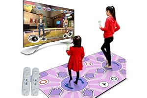 ECNOBIA Dance Mat for Adults & Kids, Multi-Function Classic Electronic Musical Double Dance Pads for TV & PC, 168 Games & 100 Songs, Non-Slip Yoga Fitness for Family Game, 5.4 x 3 Ft