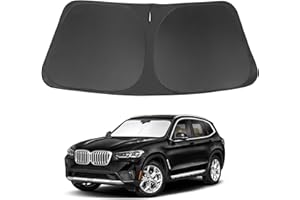 LHFLIVE Windshield Sun Shade Compatible with 2018-2024 2025 BMW X3 Accessories Foldable Sunshade Sun Blocker Protect Car from Sun Rays & Heat Damage