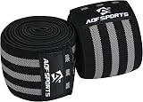 AQF Knee Wraps 78 Inch Heavy Duty USPA IPL Approved Pair view 8