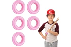 AISHAIDO [5 Packs] Baseball Bat Grip Choke Up Rings for Youth Baseball Softball Teeball Tball Bat Choke Up Ring Bat Knob Baseball Bat Accessories