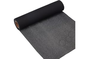 OLYCRAFT Iron on Embroidery Stitch Cover 27 Yardsx12 Inch Black Stitch Cover Roll Iron On Soft Touch Embroidery Backing Soft 
