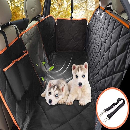 ONEWELL Cubierta De Asiento para Perros,Funda Coche Perro Impermeable y Resistente, Protector ONEWELL Cubierta De Asiento para Perros,Funda Coche Perro Impermeable y Resistente, Protector