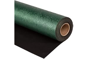 WRAPAHOLIC Green Wrapping Paper Roll - Mini Roll - 17 Inch x 16.5 Feet - Reversible Green and Black for Christmas, Birthday, Wedding, Baby Shower