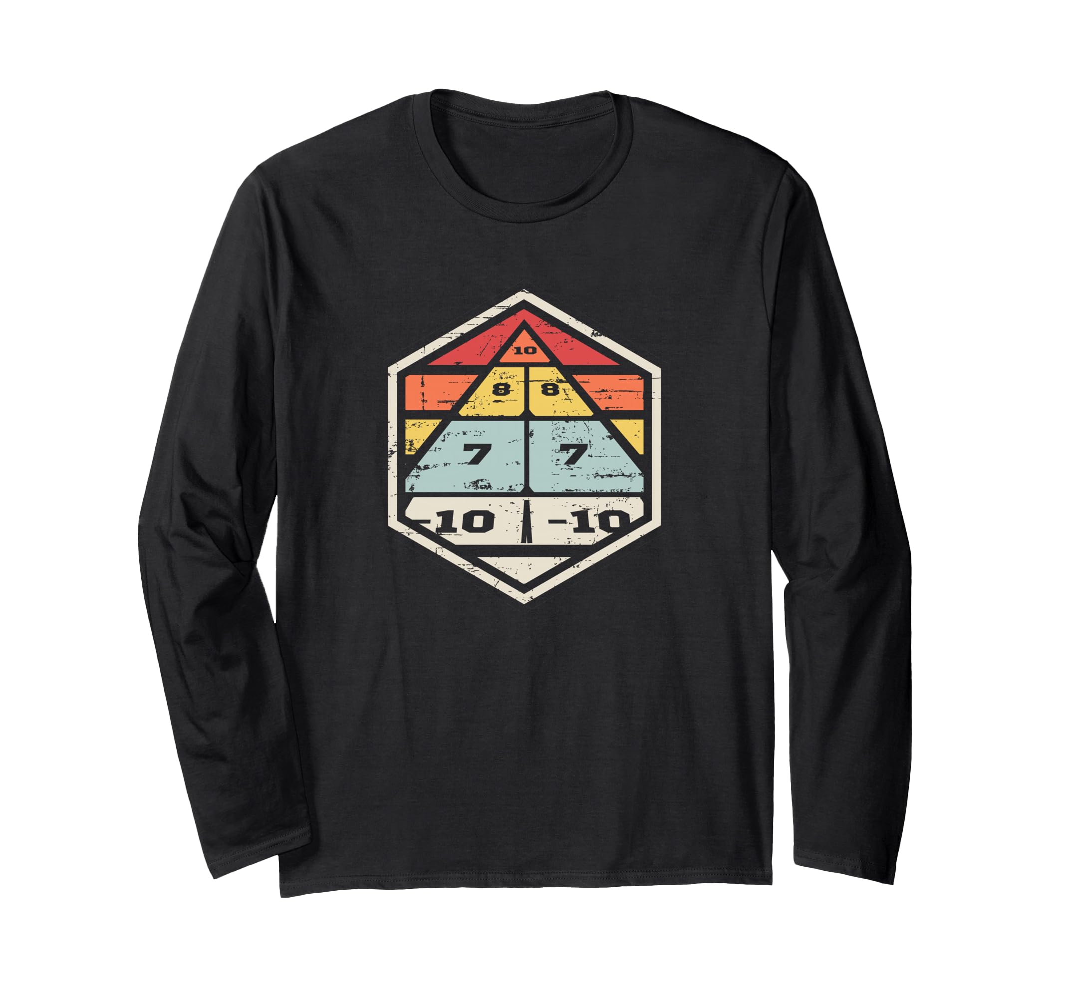 Retro badge shuffleboard board Long Sleeve T-Shirt