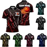 NAZENTI Personalized Bowling Jersey 3D for Team, Custom Bowling Shirts with Name Team Name