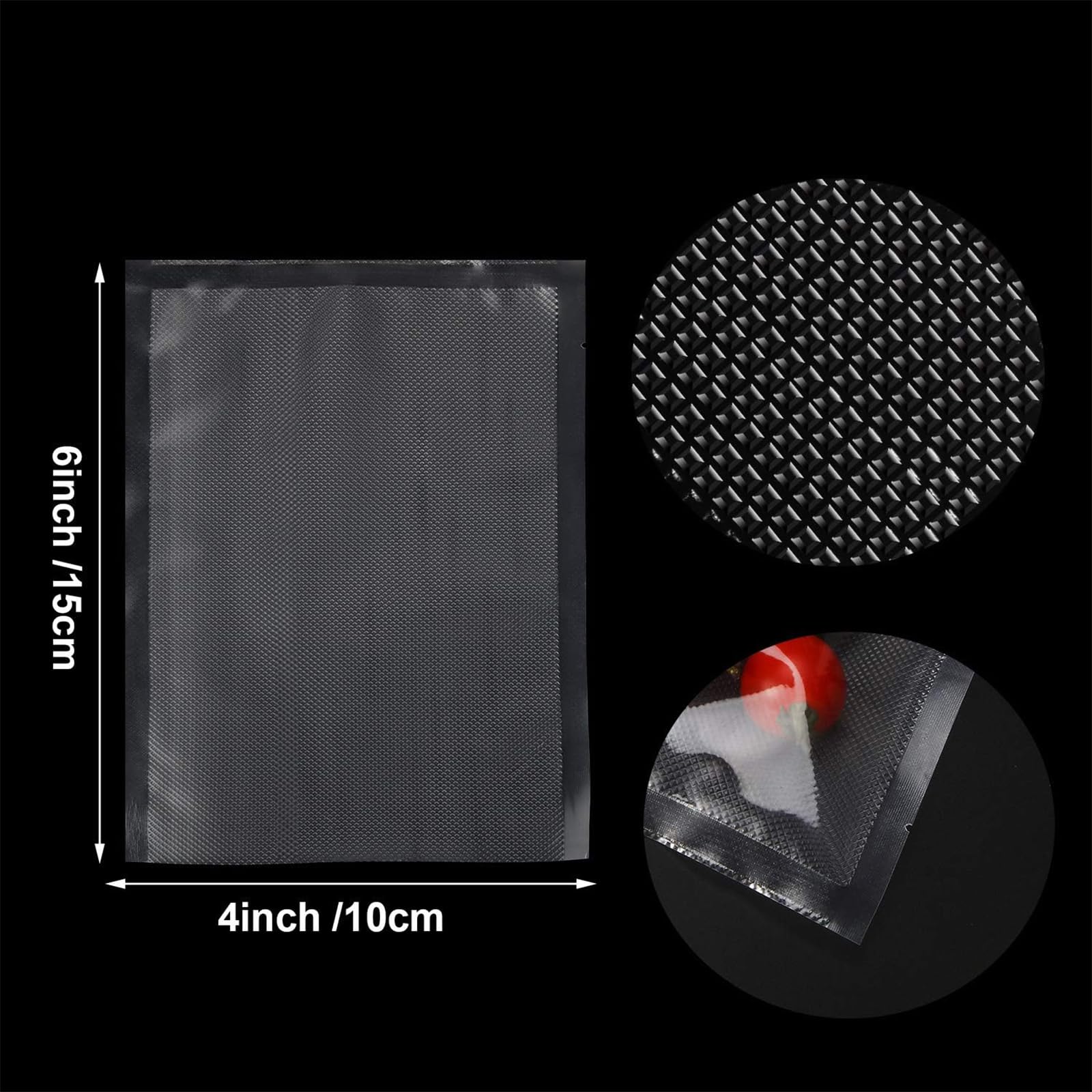 Outus 4 x 6 Inch Vacuum Heat-Seal Bags Pre-Cut Vacuum Sealer Bags for Food Preservation (240 Pieces)