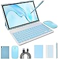 10 inch Tablet Android 14 Tablets 2 in 1 With Keyboard Case Mouse Stylus Android Tableta 8GB+64GB Support 1TB Expansion, 10.1" IPS HD Screen 2MP+8MP Dual Camera WiFi-6 Bluetooth 6000mAh Battery Tab.