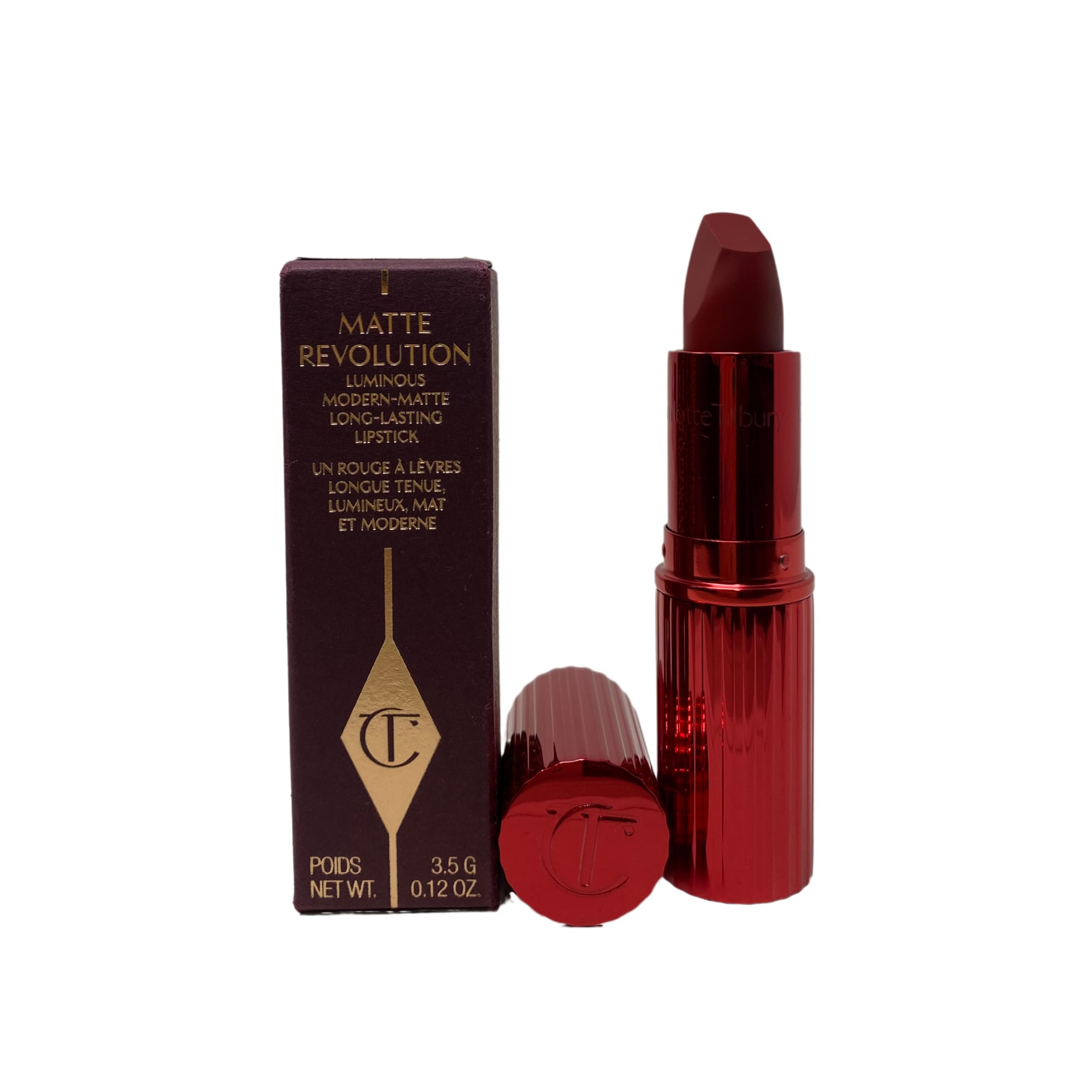 Charlotte Tilbury Hollywood Beauty Icon Matte Revolution Lipstick | 3.5g | Fame Flame