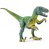 Schleich Dinosaurs Realistic Velociraptor Figurine with Moving Jaw - Detailed Prehistoric Jurassic Dino Figurine and Toy Truck - Durable for Fun Play for Boys and Girls - Kids 5+ | 14585