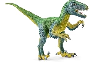 Schleich Dinosaurs Realistic Velociraptor Figurine with Moving Jaw - Detailed Prehistoric Jurassic Dino Figurine and Toy Truck - Durable for Fun Play for Boys and Girls - Kids 5+ | 14585