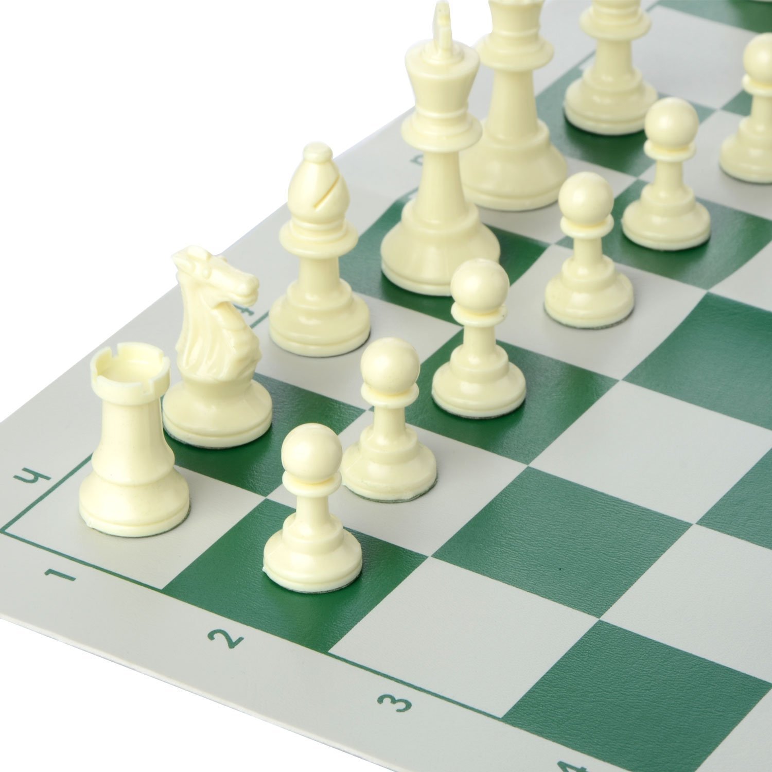 Chess Set,ASDOMO Chess Board Game With Natural Chess Pieces Plastic Weighted Full Complete Chess Set