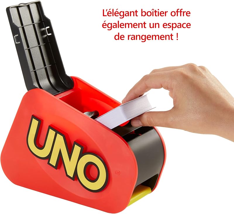 UNO Extrême Jeu de Cartes avec Lanceur, 7+ Ans, 2-10 Joueurs