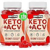 Apple Cider Vinegar Gummies, Max Strength Keto Acv Gummies with Green Tea, Probiotics, B12, B6, Keto Support, Apple Cider Vinegar with Mother for Detox & Cleanse, Digestion & Gut, Vegan, 120 Counts