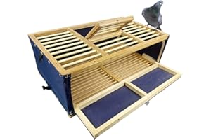 SRRPSPIGEON Pigeon cage Foldable Wooden Transportation Cage for Racing Pigeon Poultry cage Portable Takeout Transport Pigeon Flying Cage Homing Chicken Poultry Transportation Coop. Size 24×12.5×9in