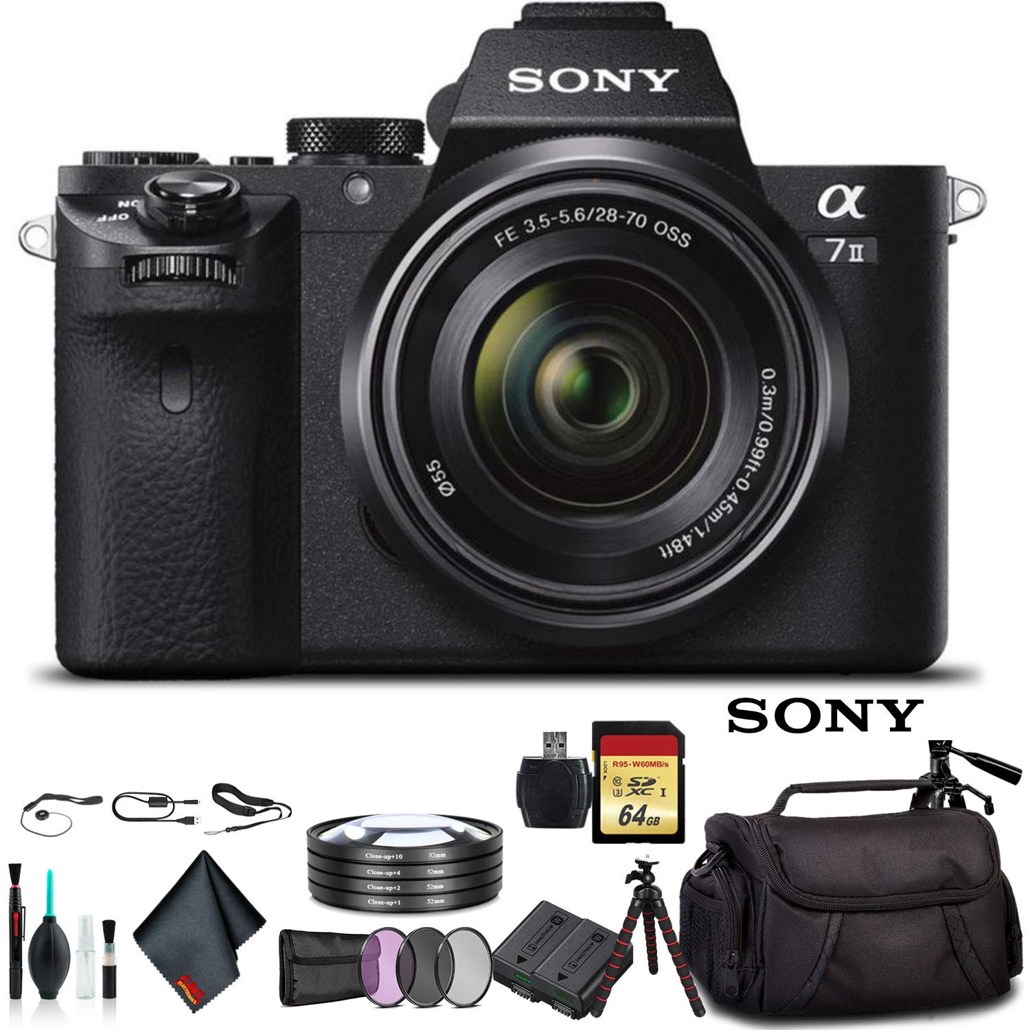 Sony Alpha a7 II Mirrorless Camera 28-70mm Lens Starter Bundle