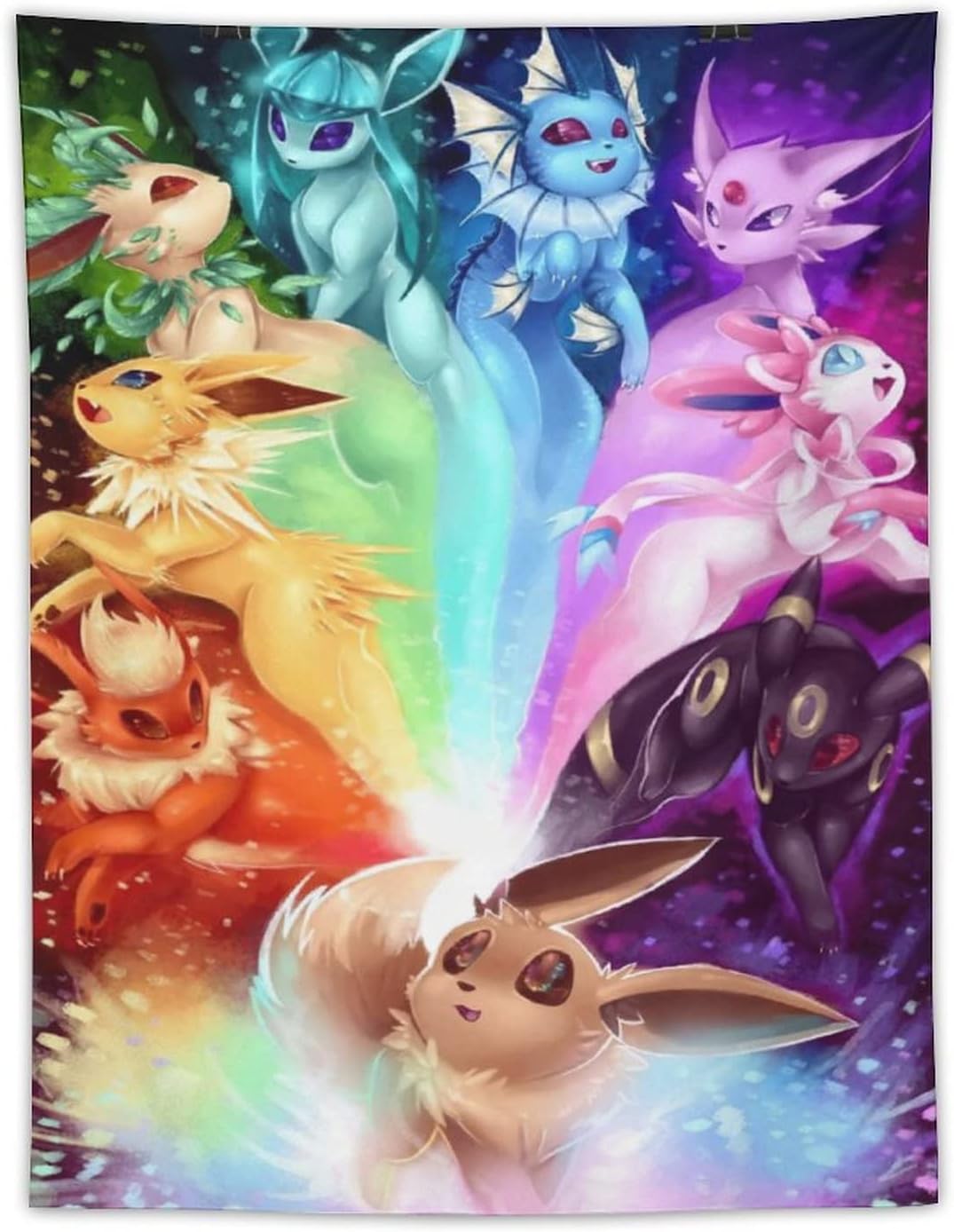 Tapestries - Eevee Evolutions Tapestry Polyester Wall Art Tapestry Decorative Bedroom Modern Home Wall Hanging Tapestry Wall Decoration 30 X40 Inches