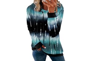 MODARANI Womens Pullover Hoodie Sweatshirts Casual Tunic Tops Kangaroo Pocket Shirts Tie Dye&Floral Print