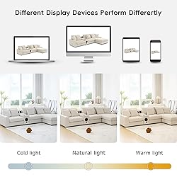 114-Inch L-Shaped Sectional Sofa with Removable