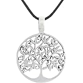Jewelry Trends Celtic Tree of Life Pewter Pendant Necklace 18" Leather Cord