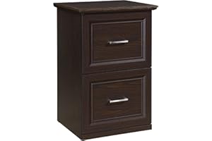 OFFICE STAR OSP Home Furnishings Jefferson 2-Drawer File Cabinet with Euro-Style Drawer Glides and Lockdowel Fastening System, Vertical, Espresso