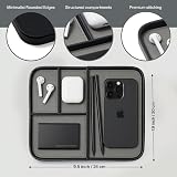 Nordik Leather Valet Tray Pebble Black Medium Vegan Leather 24x20 cm view 5