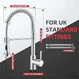Cobbe Kitchen Tap with Pull Out Spray Single Handle High Arc 360° UK view 2