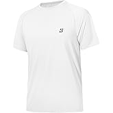 Roadbox Men's Rash Guard Short Slevee, UPF 50+ UV Sun Protection Water T-Shirts, Quick Dry Swim Shirts for Surf Beach Fishing