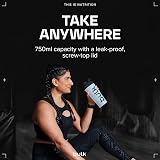 Bulk Iconic Clear 750ml Shaker Bottle with Mixing Ball Leak-Proof Lid view 3