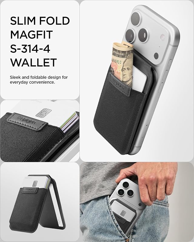 Slim Fold MagFit Porte Carte MagSafe [Jusqu’à 12 Cartes]