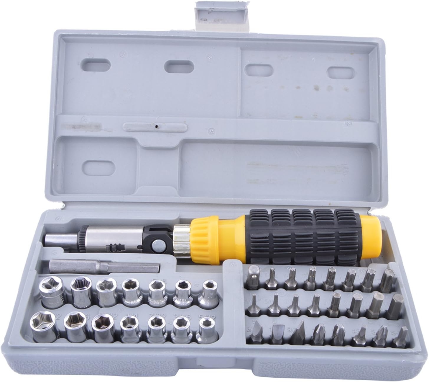 TOPHAVEN 41 in 1 Pcs Tool Kit Screwdriver | Car Sleeve Combination Car Screw Removal Installation Tool | Home Garage Workshop Hand Tools | Combination Wrench Sockets Adapter | Emergency Tool